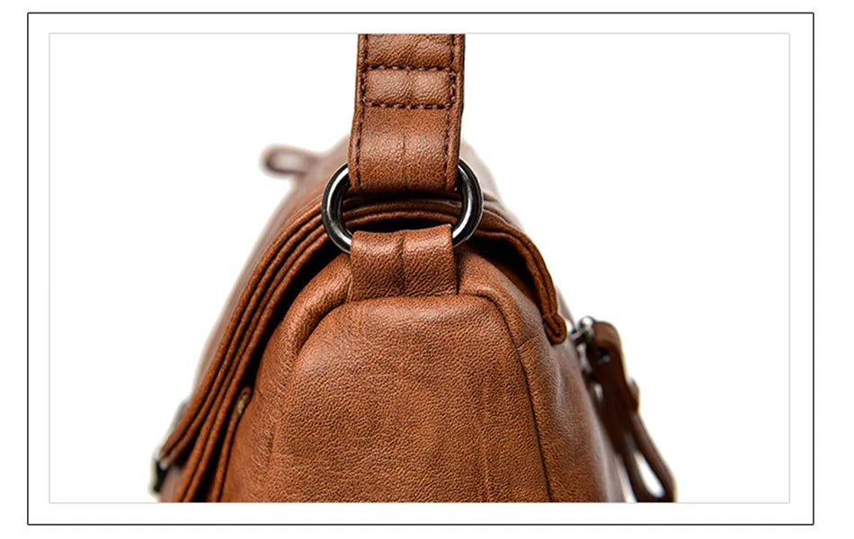 "Vintage Soft" Style Genuine  Crossbody Handbag