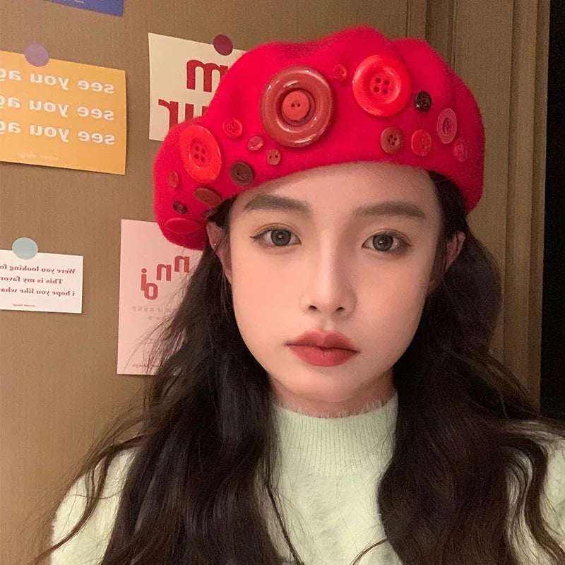 British  Retro Decoration Beret