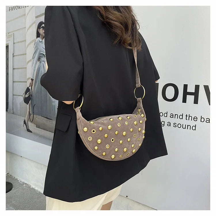 Designer Rivet Polka Dot Studded crossbody Bags