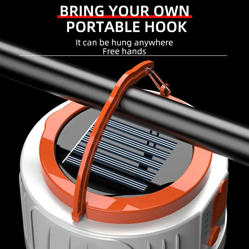 Solar or USB LED Rechargeable Light for Outdoor Hiking or Emergency Outage