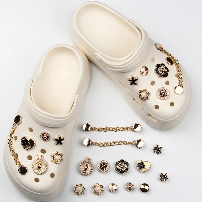 Shoes Gold  Charms Sets Accessories
