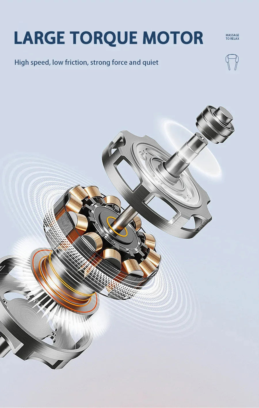 Portable Mini Relaxer Electric Heated Upper Back & Neck Shiatsu Massage