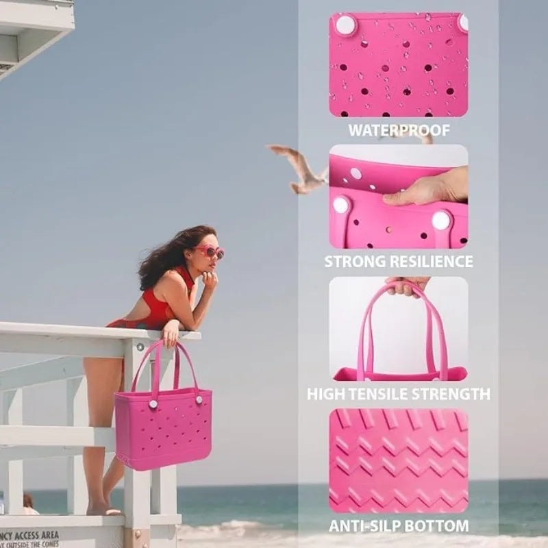 Summer Large Bogg Style Beach Bag Waterproof