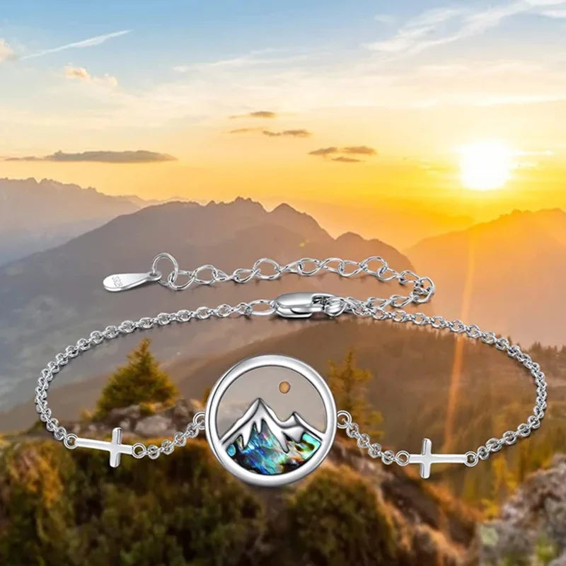 Mustard Seed Bracelet stainless steel Mountain Cross Bracelet Christian Faith Jewelry Mothers Day Birthday Gifts for Mom