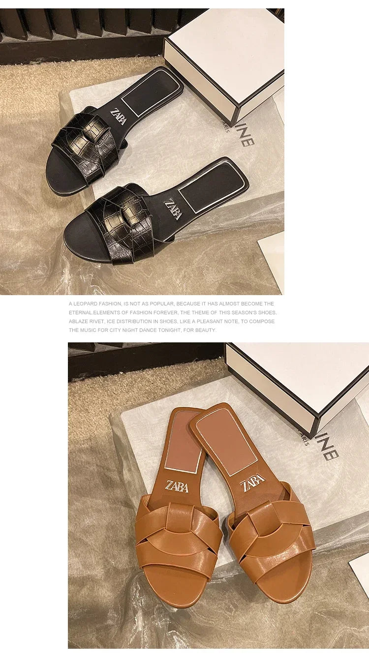 Cross Solid Color Fashion Sandals