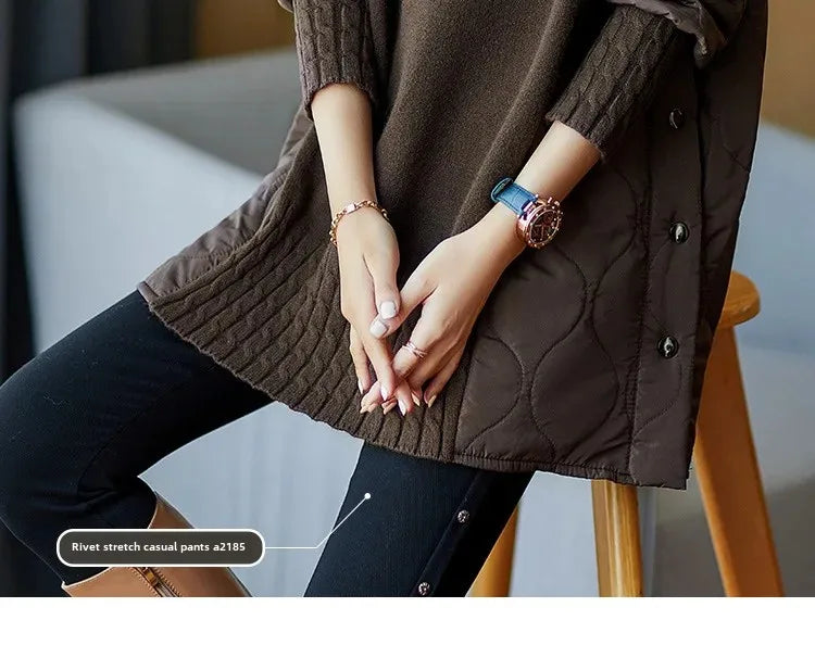 Glamour Vibe  Knit Top Sweater with  Long Sleeves