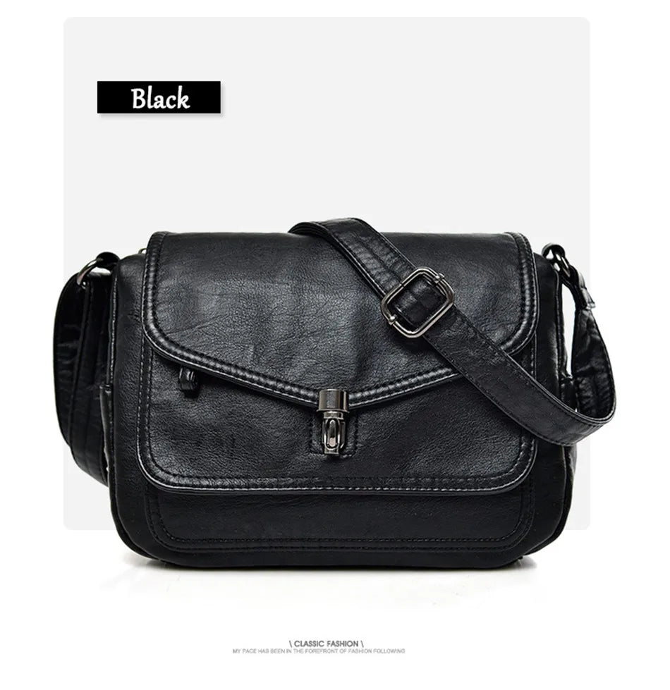 "Vintage Soft" Style Genuine  Crossbody Handbag