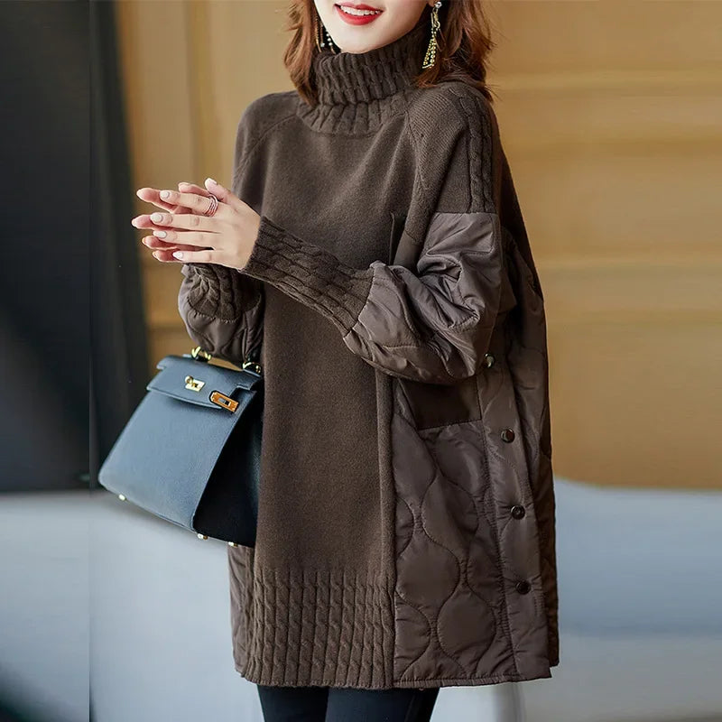 Glamour Vibe  Knit Top Sweater with  Long Sleeves