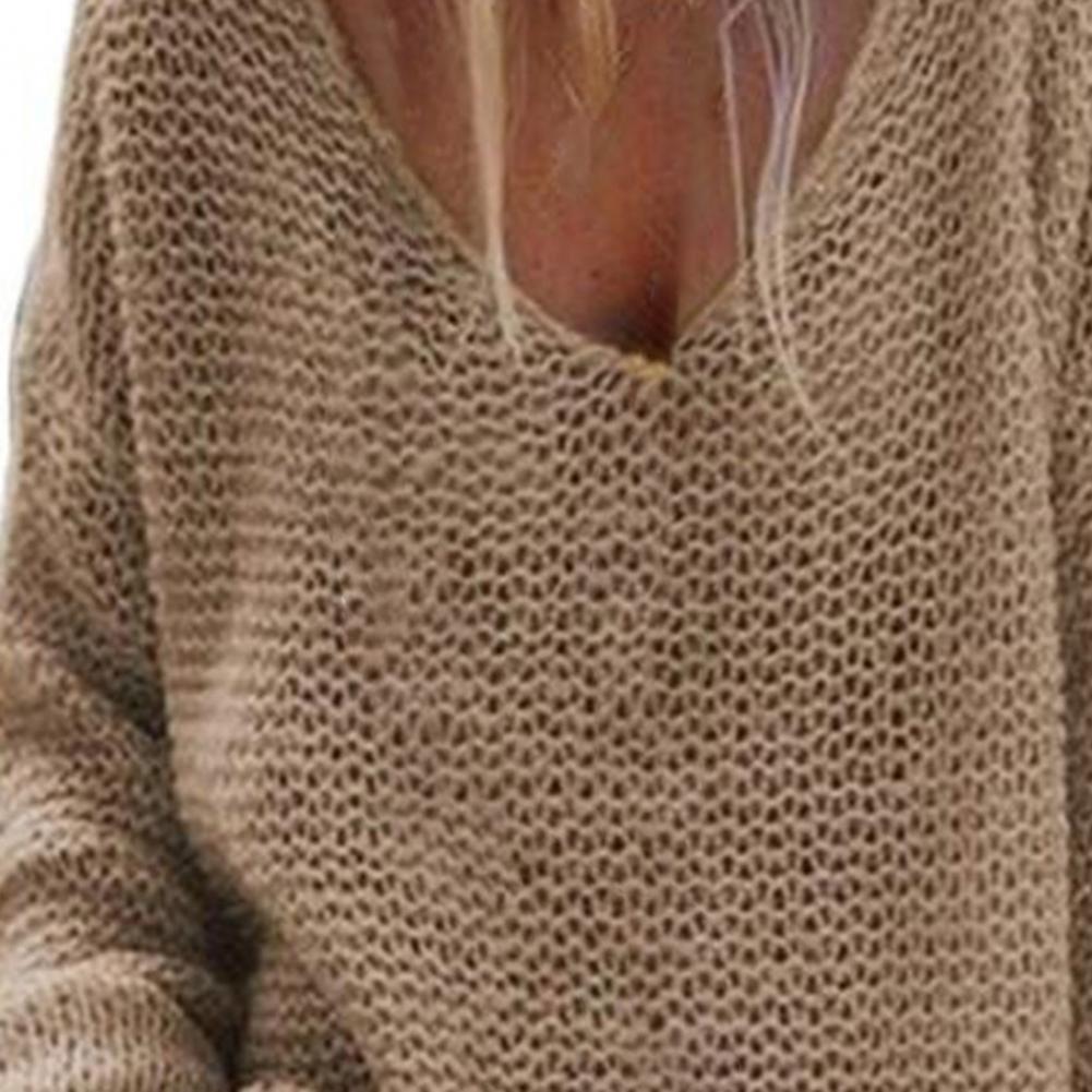 Trendy  Loose Fit V-Neck Sweater Knitted Top