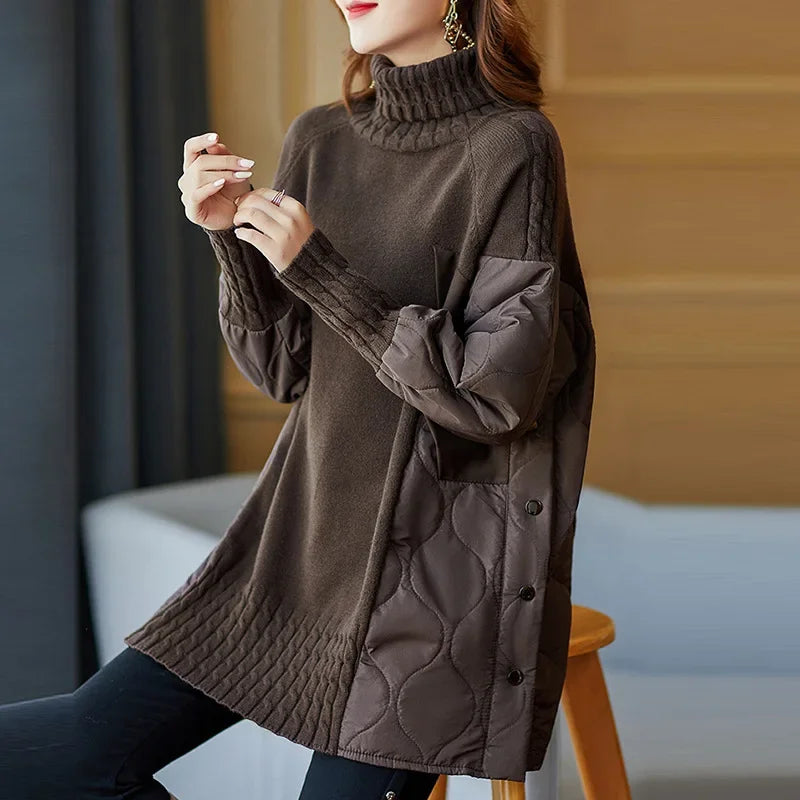 Glamour Vibe  Knit Top Sweater with  Long Sleeves