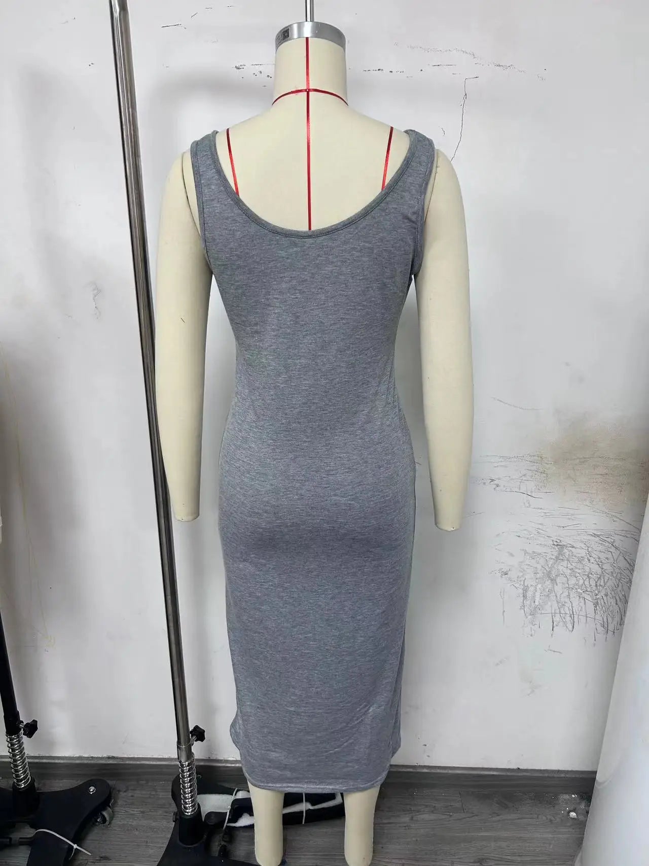 Sporty Slim Fit V-Neck Hooded Sweater Long Dress with Short Top- 2 Prices Set