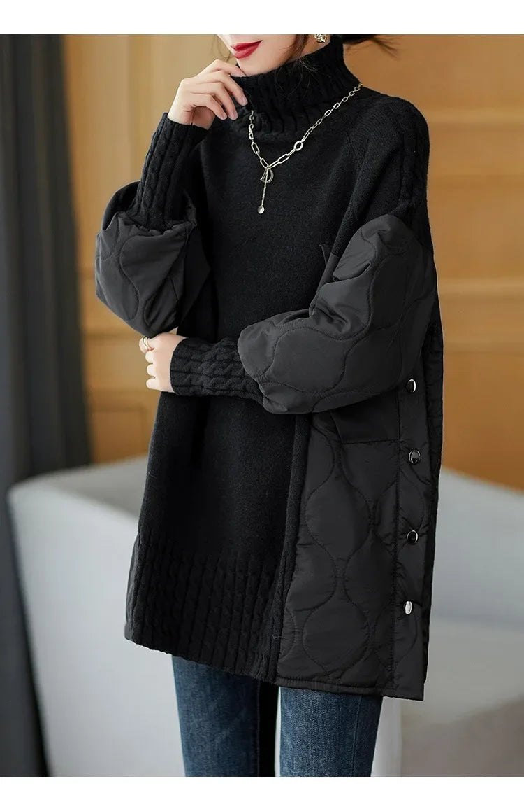 Glamour Vibe  Knit Top Sweater with  Long Sleeves