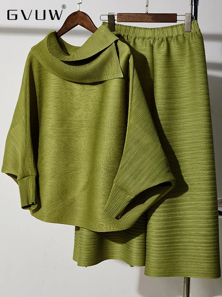 Perfected Charm Batwing Sleeve Top and Wide Leg Trousers Matching Set