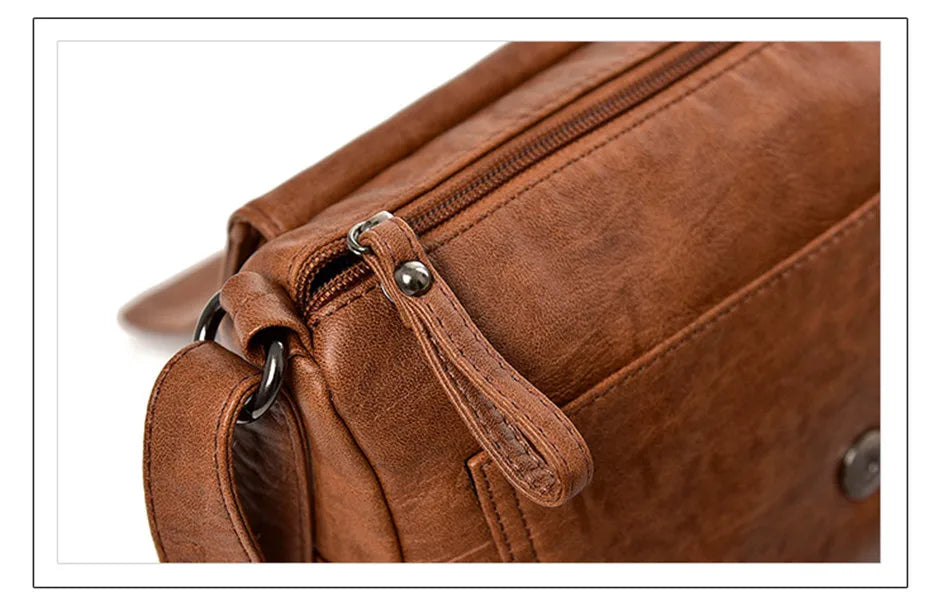 "Vintage Soft" Style Genuine  Crossbody Handbag