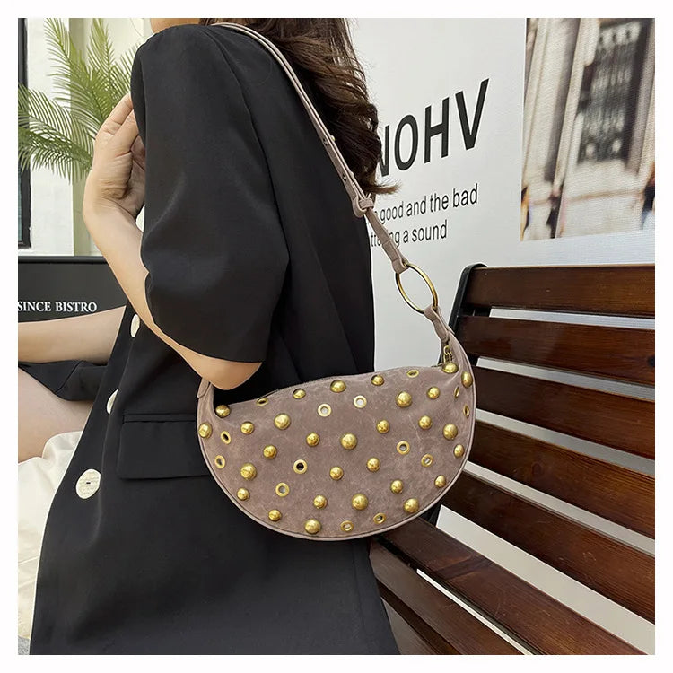 Designer Rivet Polka Dot Studded crossbody Bags