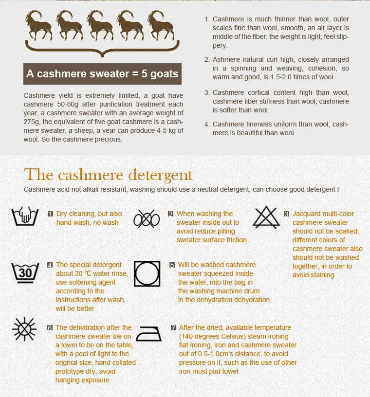 Classic Style Cashmere Round Neck Pullover with  Long Sleeve