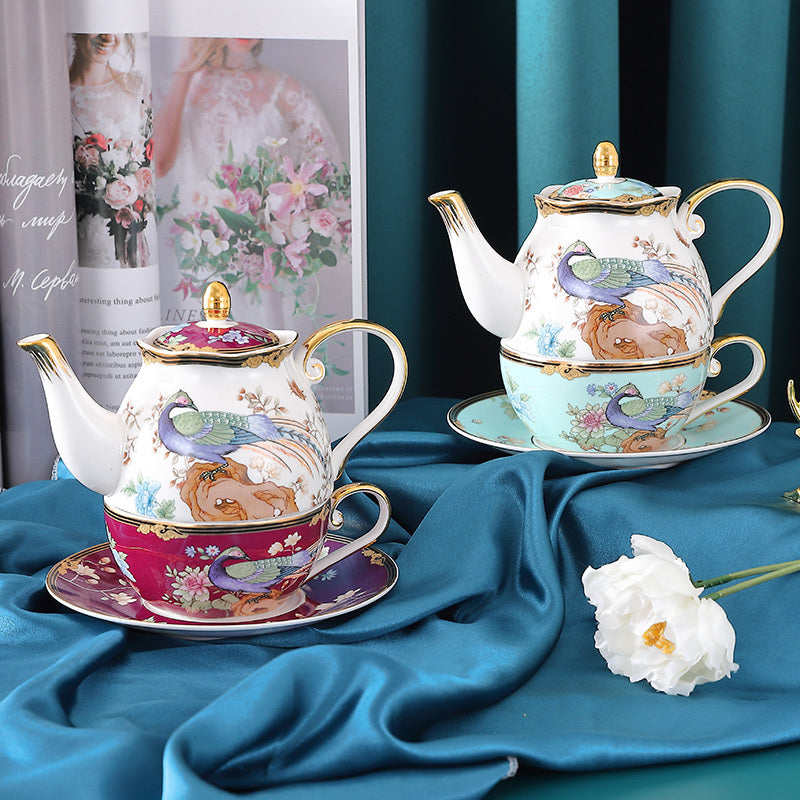 Chinese Ceramic Teapot Cup Suacer Set 
