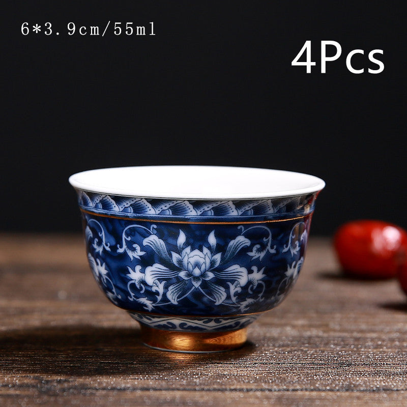 Vintage Korean Ceramic Tea Set & Cup Coaster