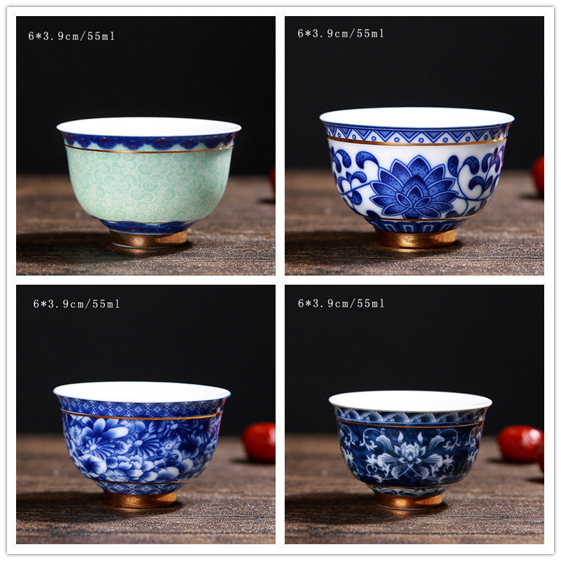 Vintage Korean Ceramic Tea Set & Cup Coaster