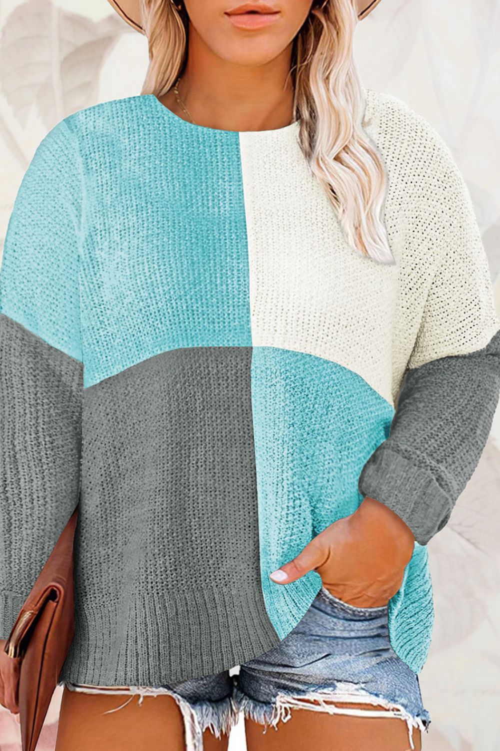 Always Ahead Color Block Knit Sweater
