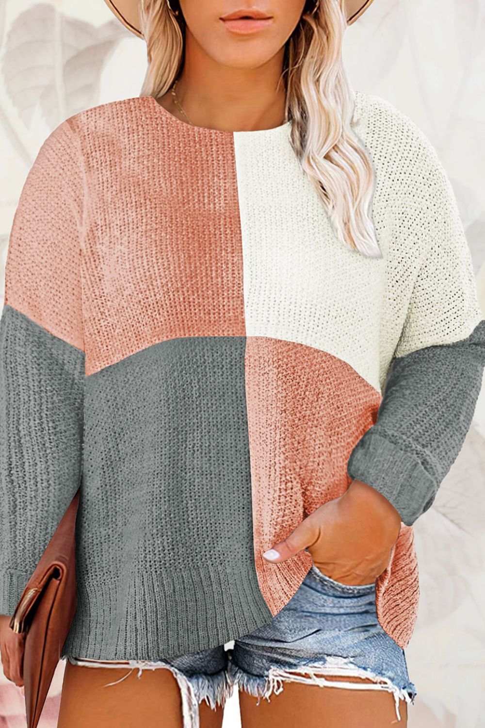 Always Ahead Color Block Knit Sweater