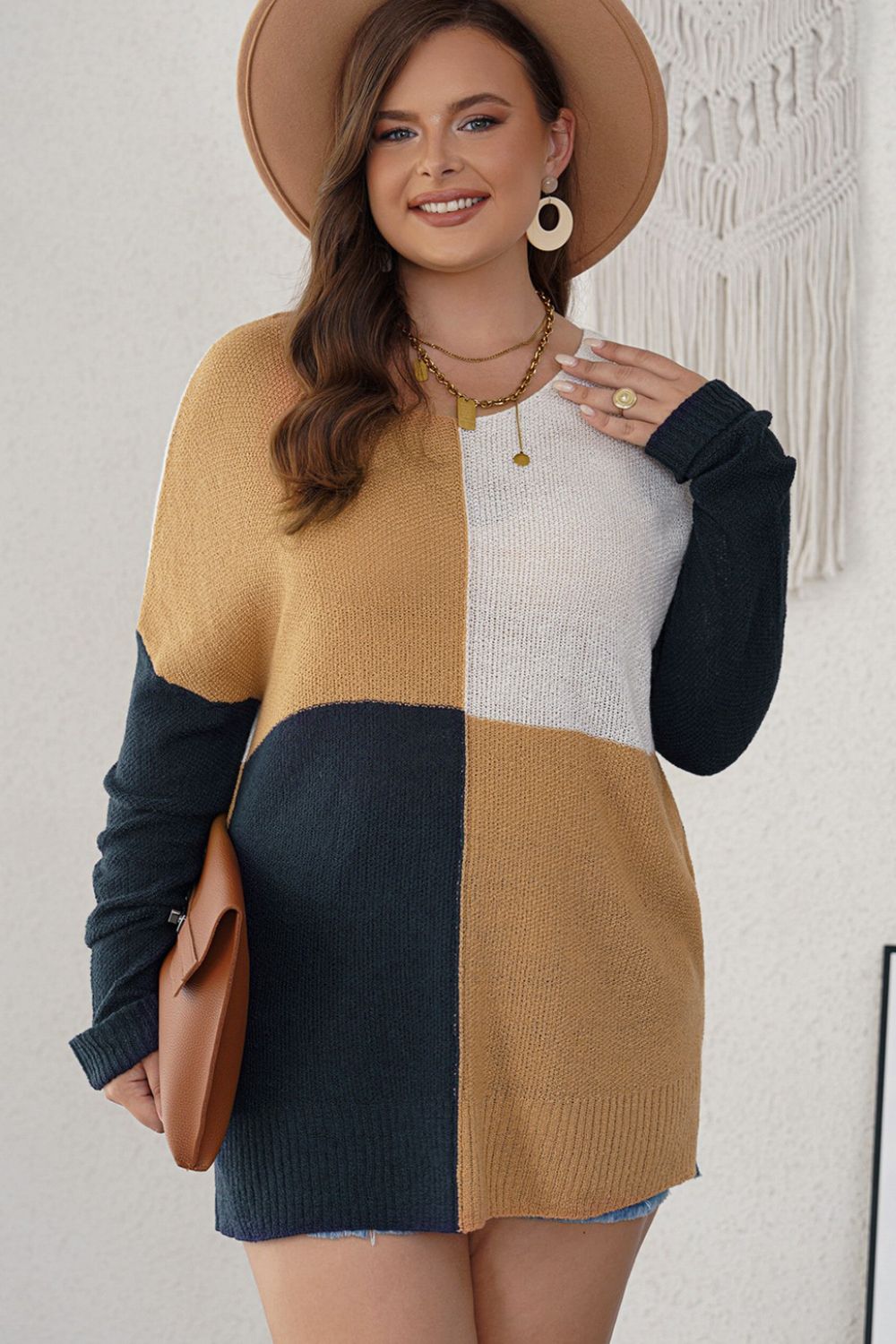Always Ahead Color Block Knit Sweater