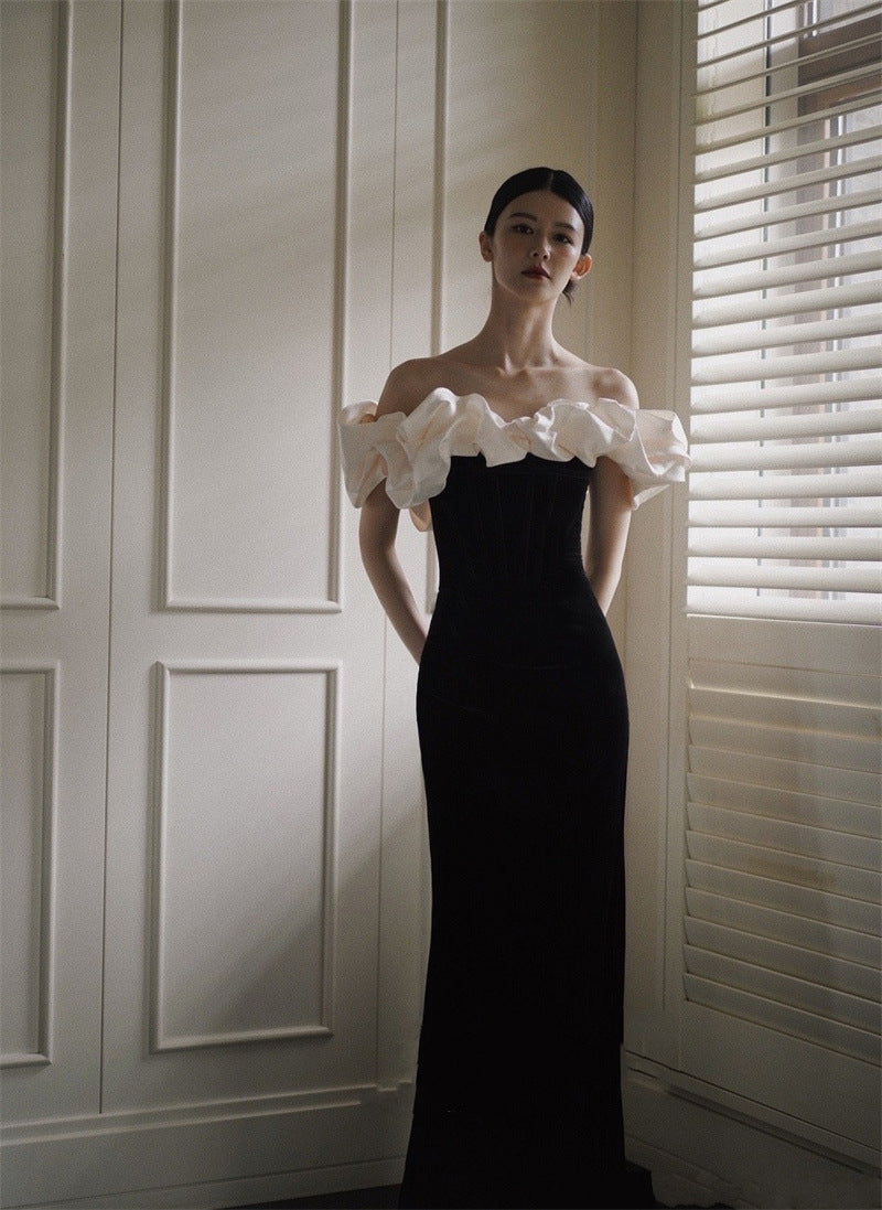 French Satin Evening Dress