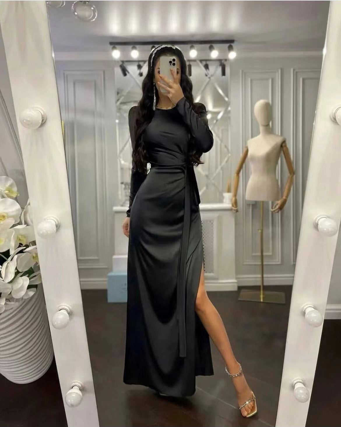 Silky Long  Dress