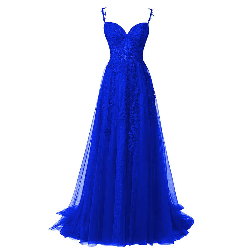 Sapphire Blue Purple  Red Carpet Banquet Evening Dress
