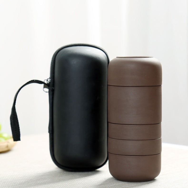 Korean Portable Stoneware Travel Tea Set
