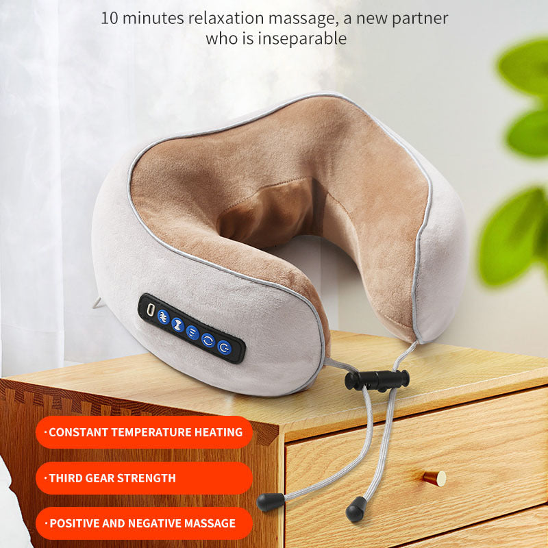 Portable Cervical Neck U-shaped Massager Pillow