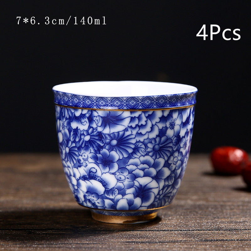 Vintage Korean Ceramic Tea Set & Cup Coaster