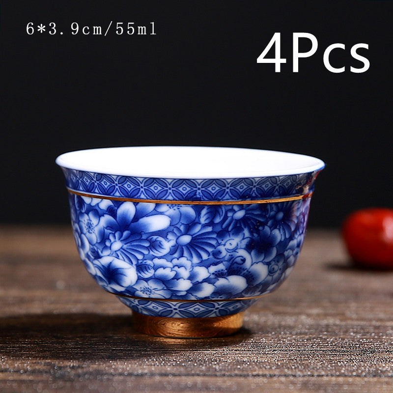 Vintage Korean Ceramic Tea Set & Cup Coaster