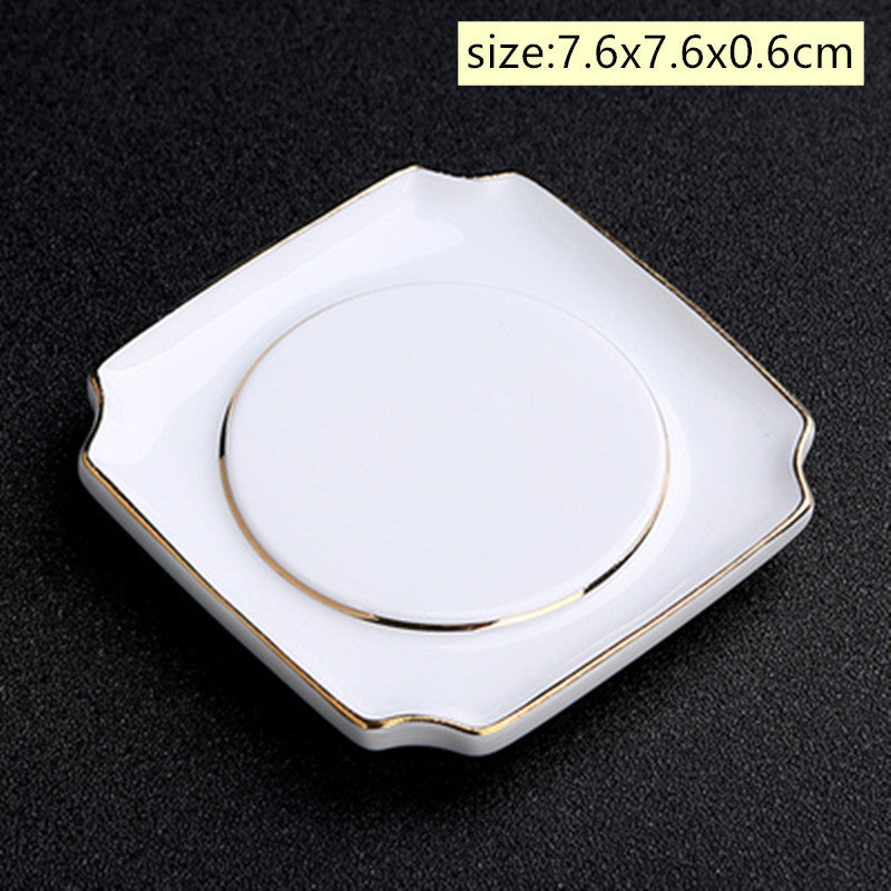 Vintage Korean Ceramic Tea Set & Cup Coaster
