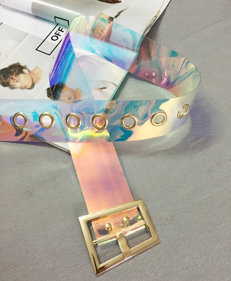 Wide Transparent PVC Designer Clear Corset Belt