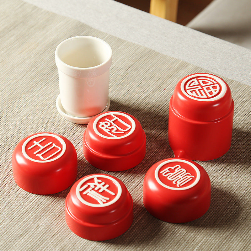 Korean Portable Stoneware Travel Tea Set