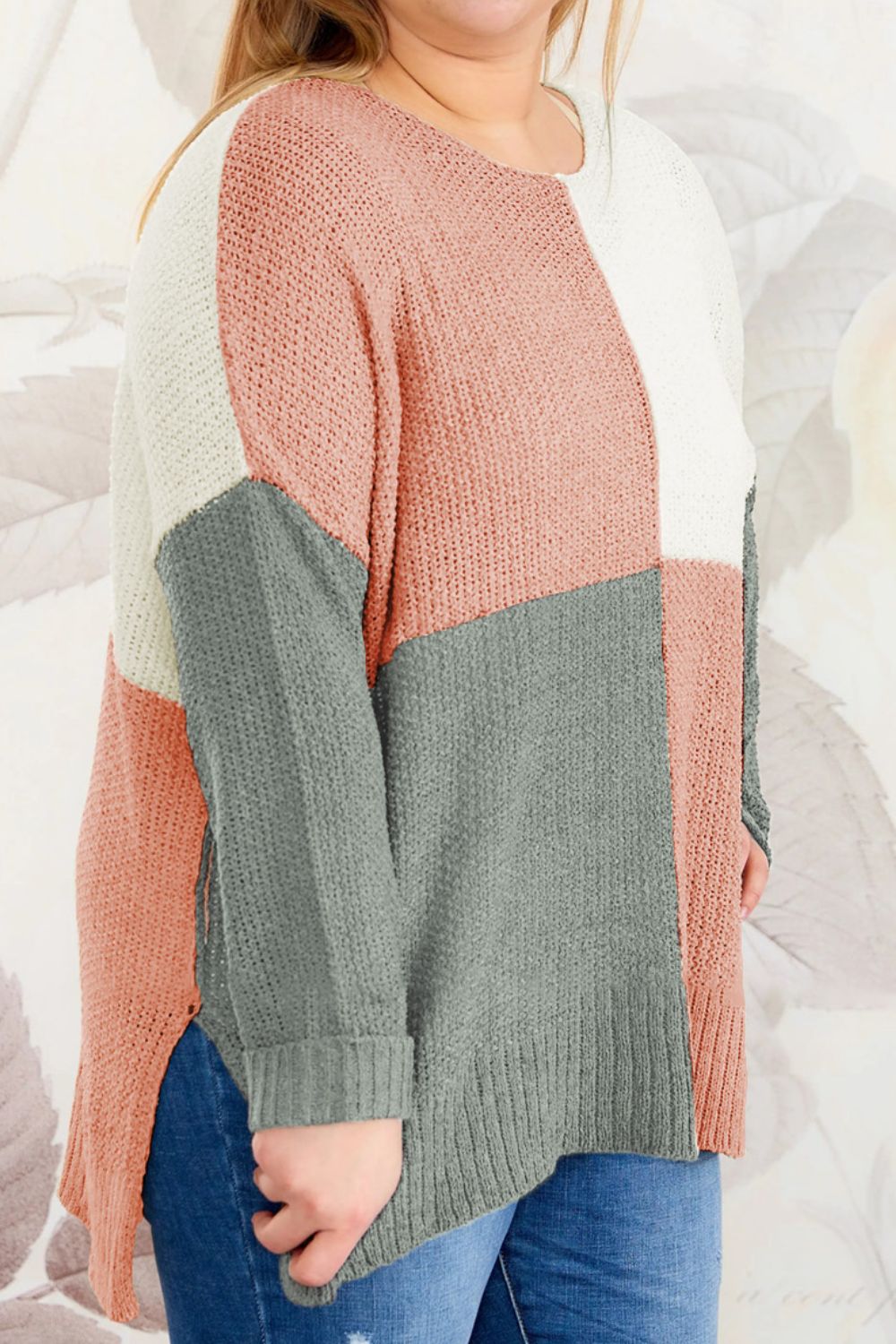 Always Ahead Color Block Knit Sweater
