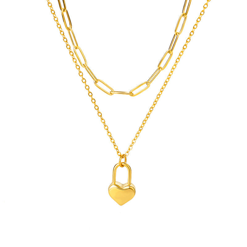 Multilayer Heart Pendant Necklaces