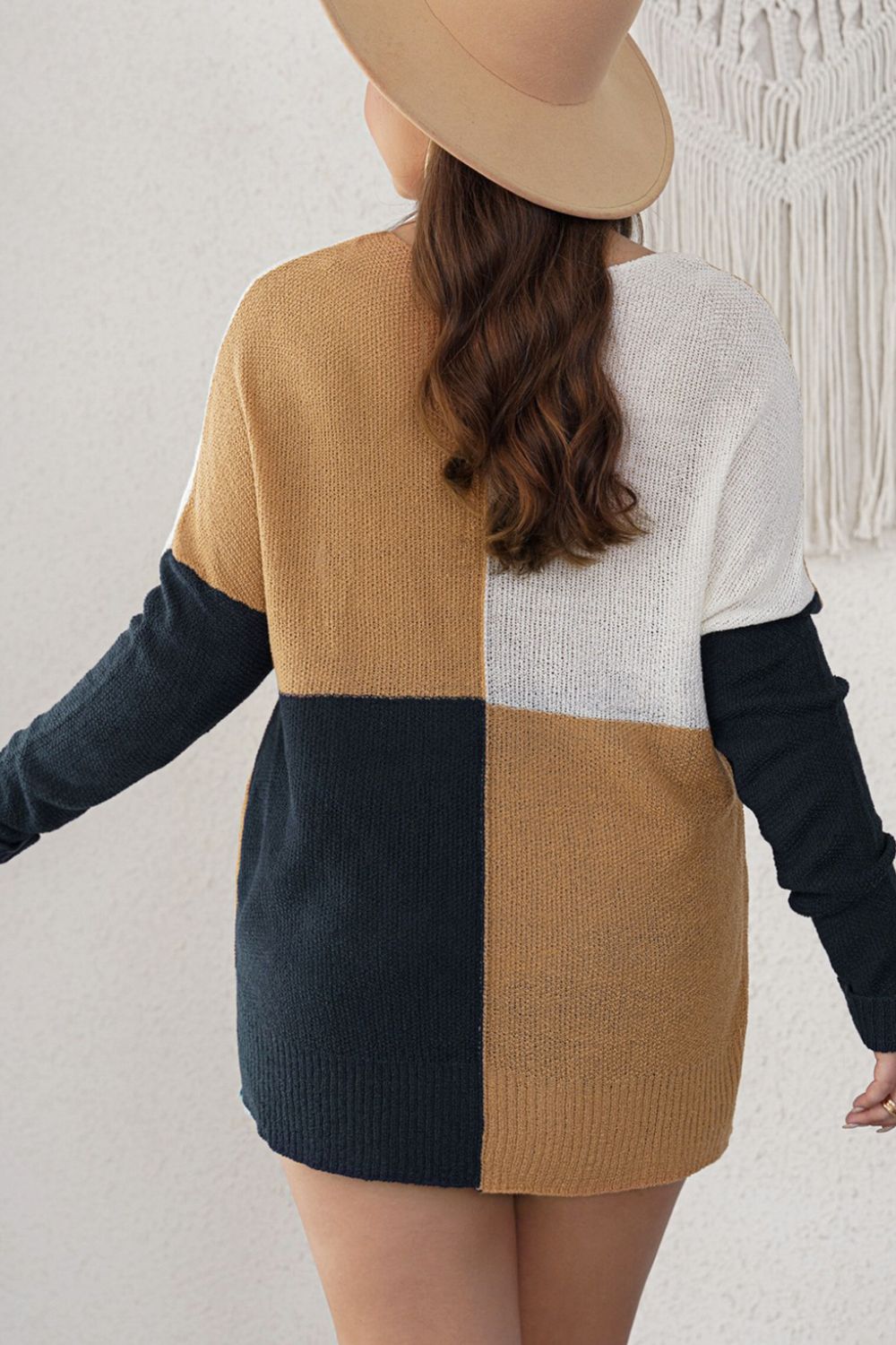 Always Ahead Color Block Knit Sweater
