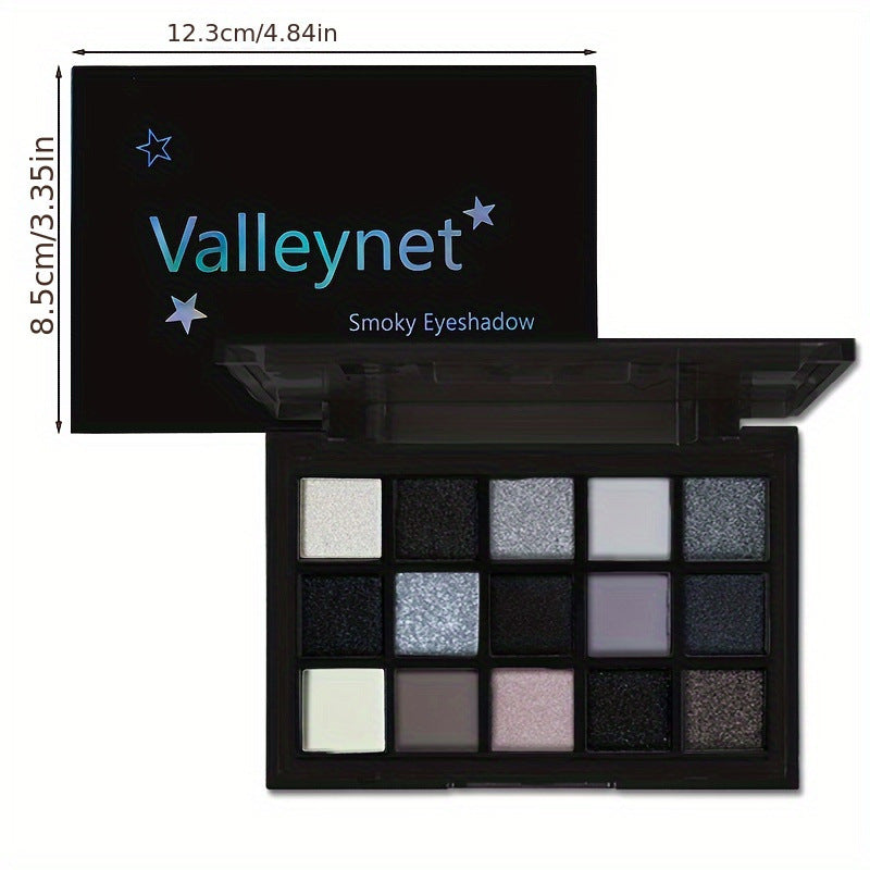 Smoked 15 Color Matte Pearlescent Eye Shadow Plate