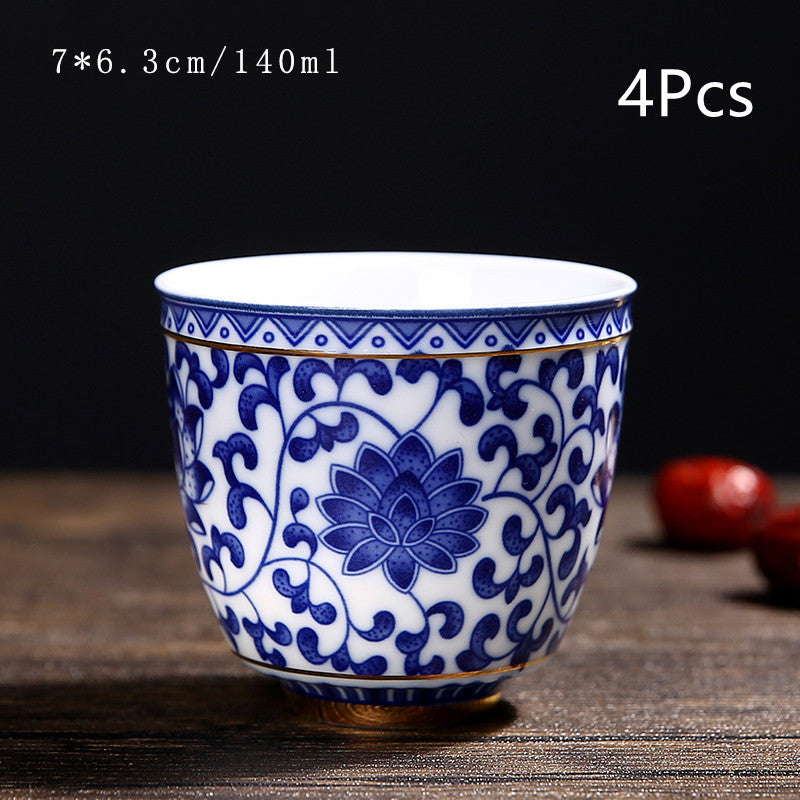 Vintage Korean Ceramic Tea Set & Cup Coaster