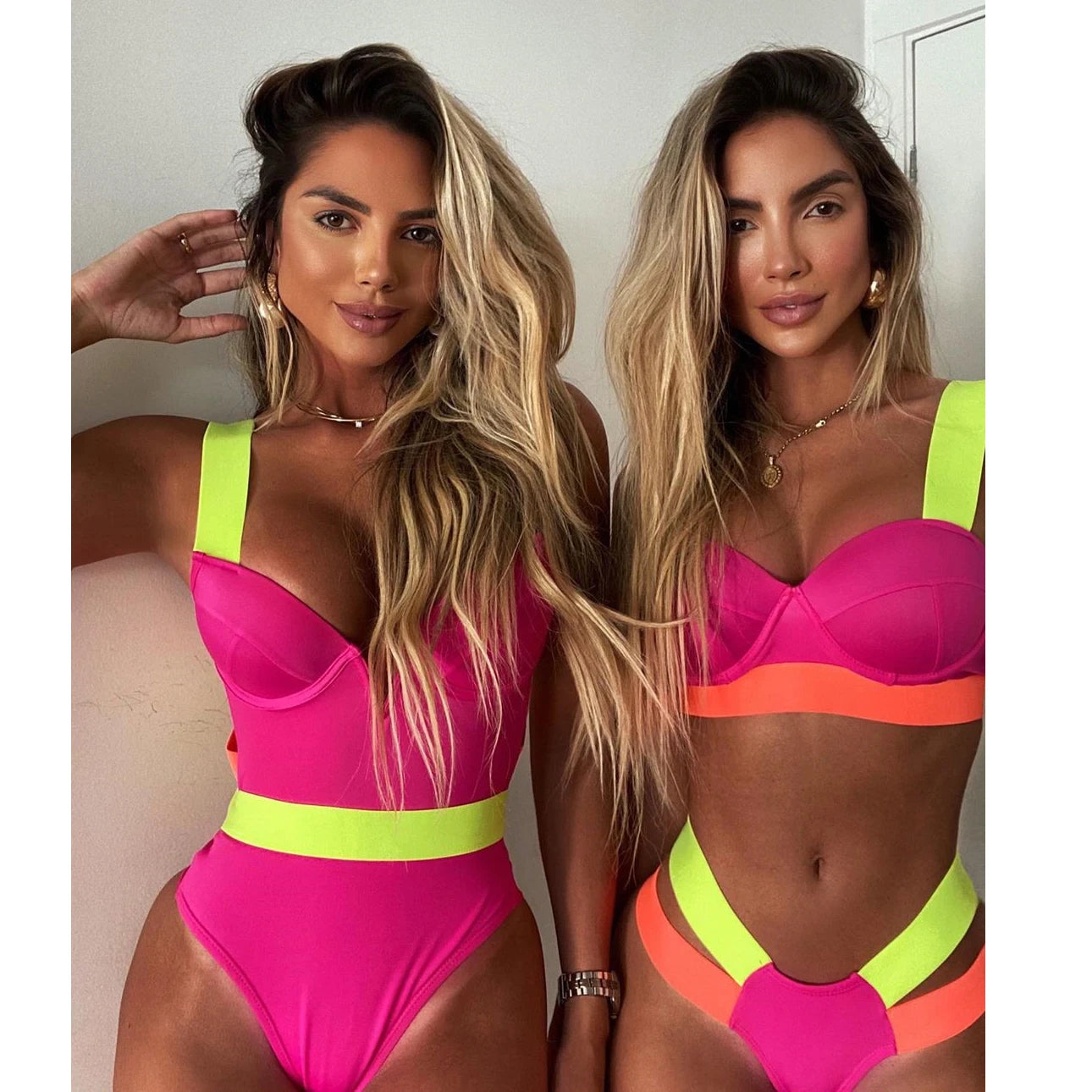 New Sexy Bikini Sets Black Push up Swimsuit Women Swimwear Splicing Bathing Suit Holiday Beach Swimming Suit