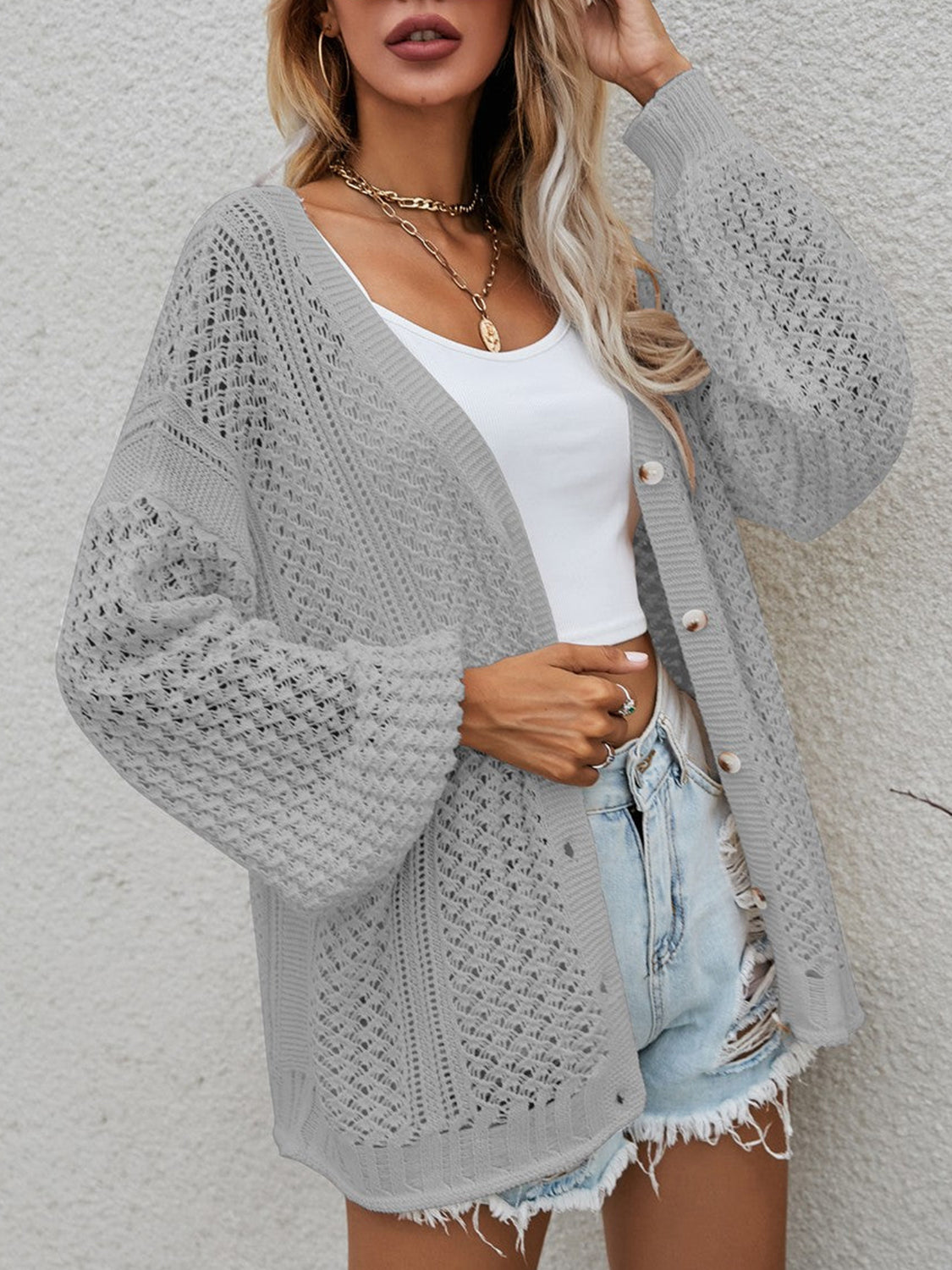 Let Me Love You Openwork Cardigan