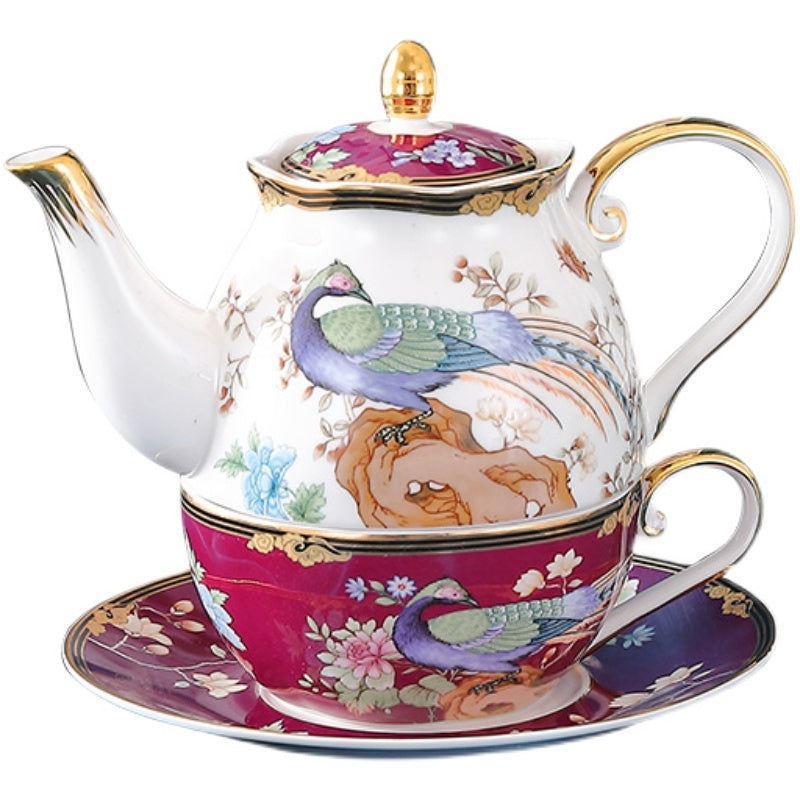 Chinese Ceramic Teapot Cup Suacer Set 