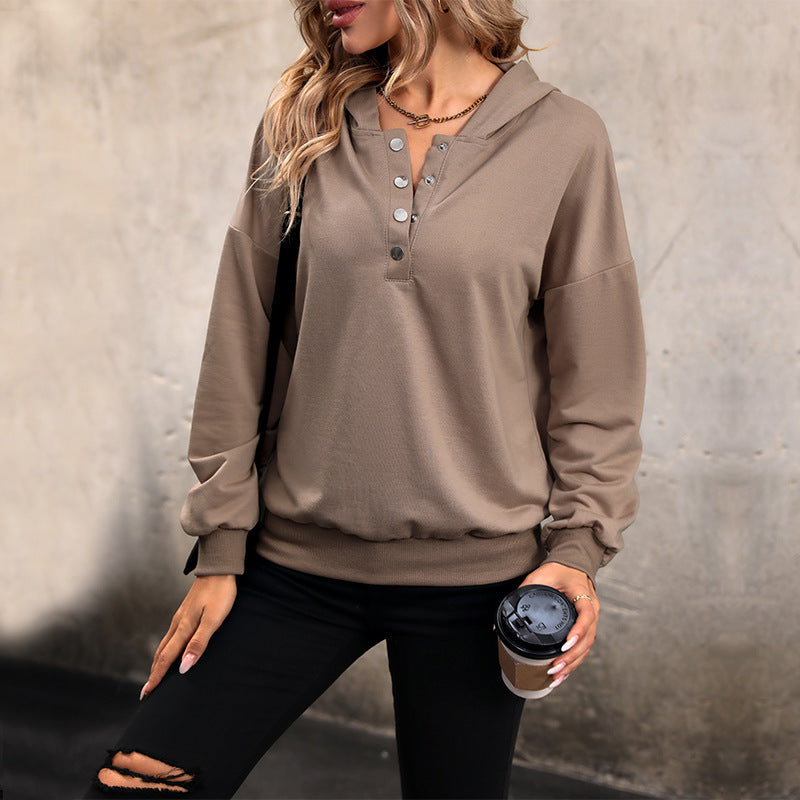 Brown Mocha  Long-sleeved Hoodie