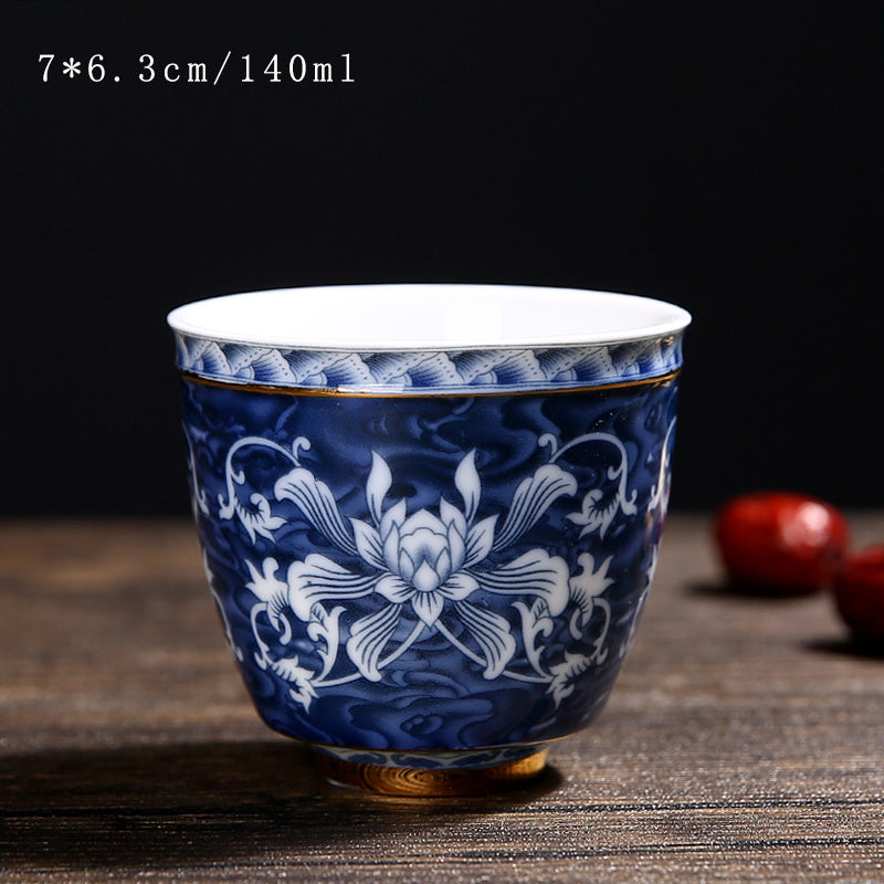 Vintage Korean Ceramic Tea Set & Cup Coaster