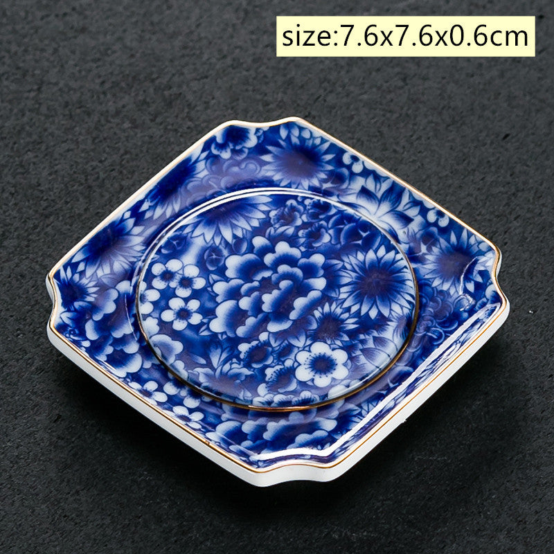 Vintage Korean Ceramic Tea Set & Cup Coaster